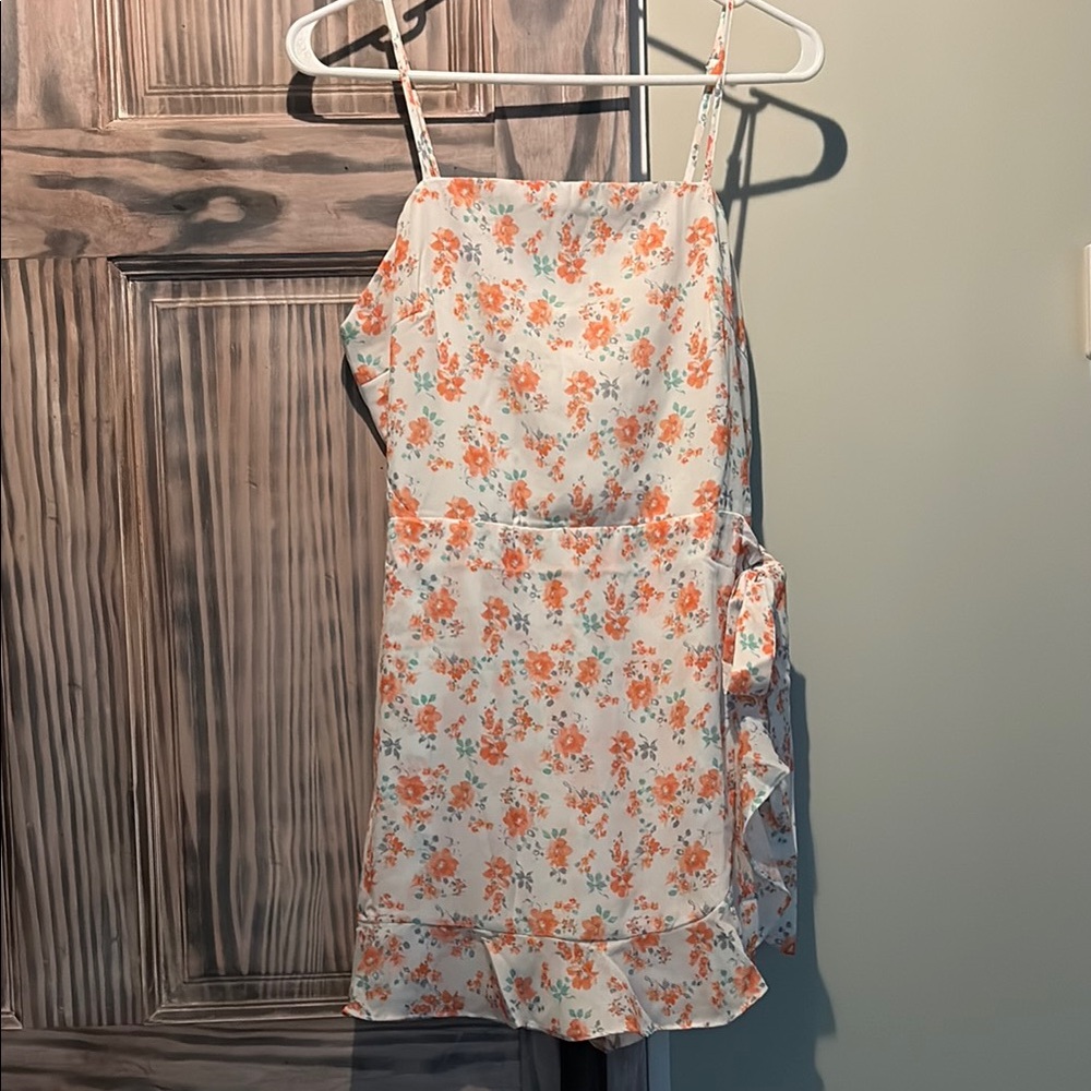 Pink Lily Floral Romper
